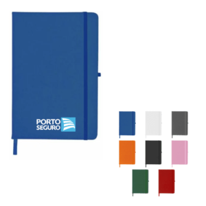 Caderno Personalizado com gravação de marca corporativa. Opção de brinde corporativo para empresas.
