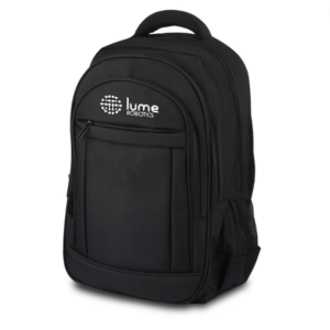 Mochila Personalizada com gravação de marca empresarial. Opção de brindes para empresa.