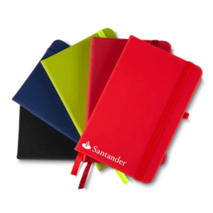 Caderno Personalizado com personalização de marca empresarial. Opção de brinde corporativo para empresas.