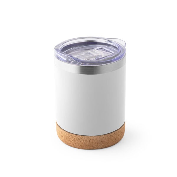 Copo térmico personalizado com logotipo, prático e elegante para brindes empresariais.