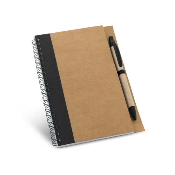 (18x13 cm) | KIT Caderno Ecológico Personalizado B6 capa dura kraft | COM Caneta - HUBSP-93715 - Image 2