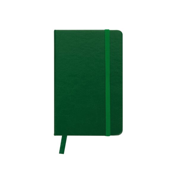 (14x8 cm) | Caderno Personalizado Tipo Moleskine - COM PAUTA - Couro Sintético - HUBZB-12595N - Image 5