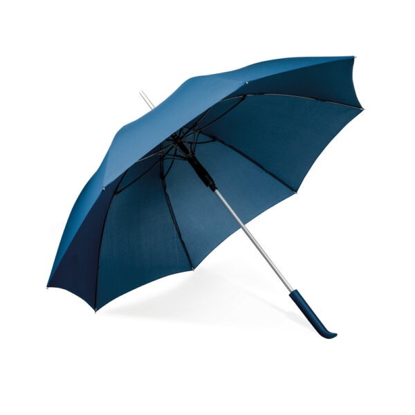 Guarda Chuva Personalizado com personalização de logotipo de marca corporativa. Brinde personalizado sofisticado.