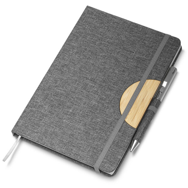Caderno Personalizado com logotipo de marca empresarial. Opção de brinde corporativo para empresas.