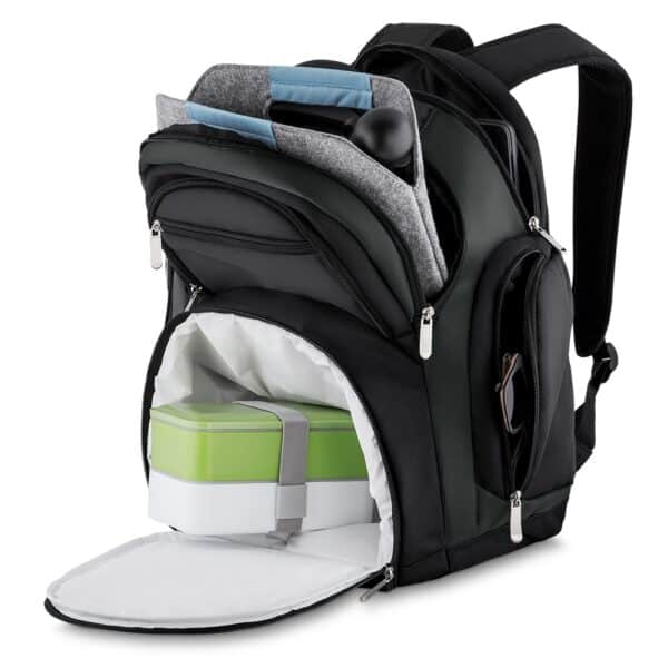Mochila Personalizada com personalização de marca corporativa. Opção de brinde personalizado para empresas.