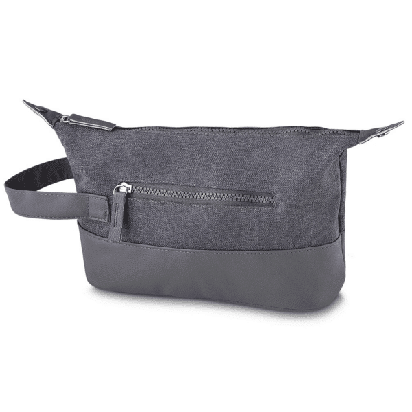 Necessaire Personalizada com logotipo de marca empresarial. Brinde corporativo distinto.