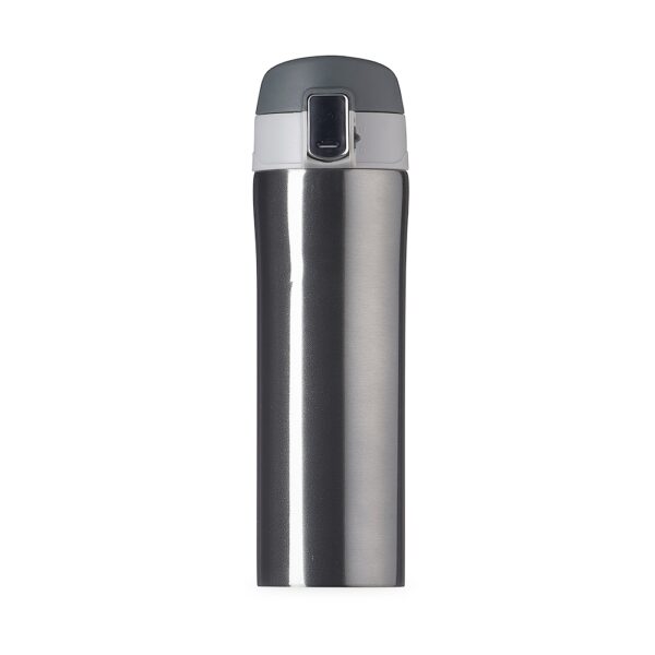 Garrafa Térmica Personalizada com gravação de logotipo de marca corporativa. Brinde personalizado criativo.