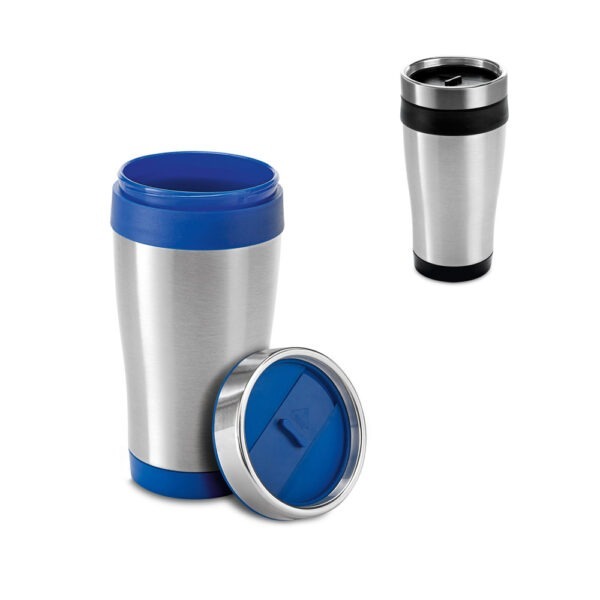 Copo térmico personalizado com logotipo, prático para brindes elegantes.
