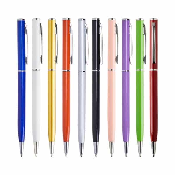 Caneta Personalizada com logotipo de marca corporativa. Brinde personalizado refinado.
