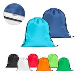 Mochila Saco Personalizada com personalização de marca corporativa. Opção de brinde corporativo para empresas.
