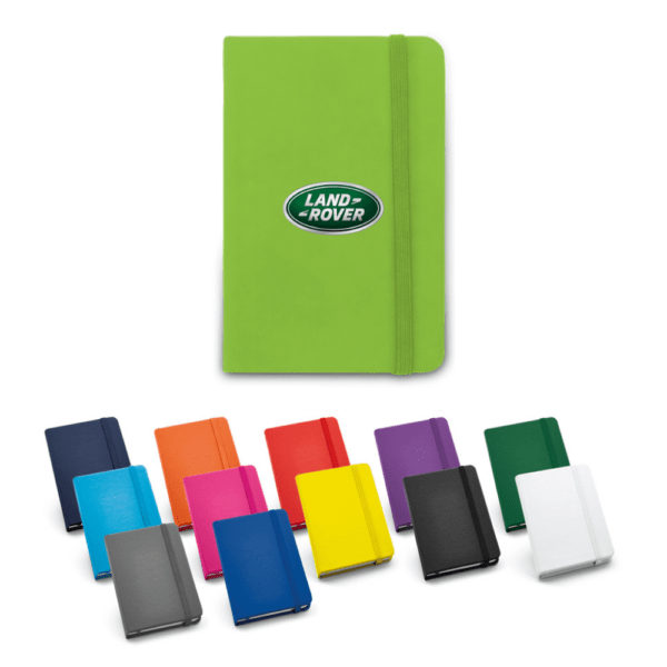 Caderno Personalizado com gravação de marca corporativa. Opção de brinde personalizado para empresas.