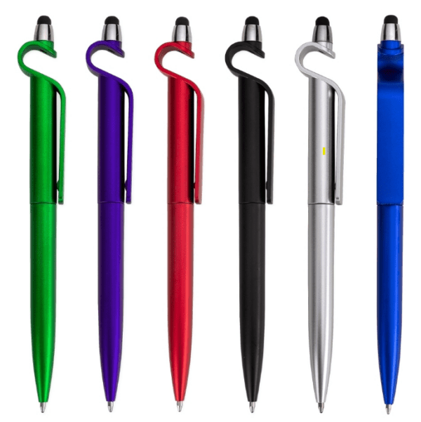 Caneta Personalizada Plástica - Touch c/ Suporte - HUBZB-13499B