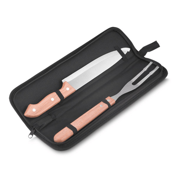 Kit Churrasco Personalizado 3 Peças cabo madeira - HUBAS-0124 - Image 2