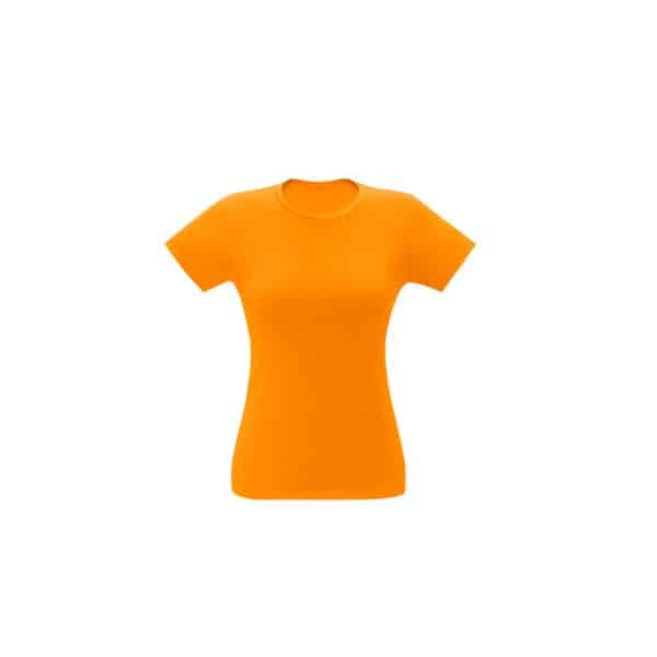 Camiseta Personalizada Fem. Color. | 100% algodão (165 g) | PAPAYA - HUBSP-30506 - A Huble oferece atendimento especializado para brindes corporativos e mochilas personalizadas para empresas e agências de eventos. Sua melhor opção em brindes corporativos está na Huble com entrega para todo Brasil.