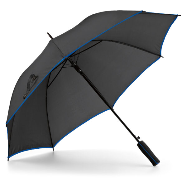 Guarda Chuva Personalizado com logotipo de marca corporativa. Brinde personalizado refinado.
