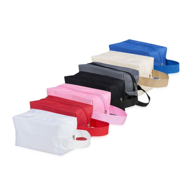 Necessaire Personalizada com gravação de logotipo de marca empresarial. Ótimo brinde para empresas.