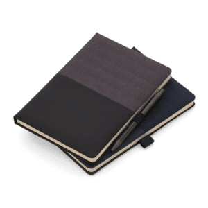 Caderno Personalizado com logotipo de marca corporativa. Opção de brinde corporativo para empresas.