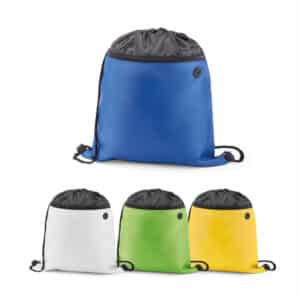 Mochila Saco Personalizada com gravação de marca corporativa. Opção de brinde corporativo para empresas.