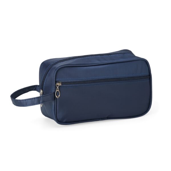 Necessaire Personalizada com gravação de logotipo de marca corporativa. Brinde personalizado sofisticado.