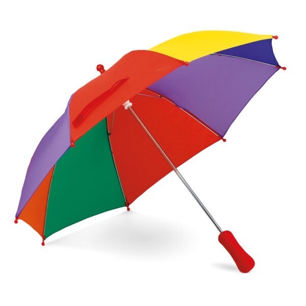 Guarda Chuva Personalizado Para Criança - ARCO - HUBSP-99133 - A Huble oferece atendimento especializado para brindes corporativos e mochilas personalizadas para empresas e agências de eventos. Sua melhor opção em brindes corporativos está na Huble com entrega para todo Brasil.