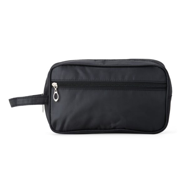 Necessaire Personalizada com gravação de logotipo de marca corporativa. Brinde personalizado sofisticado.