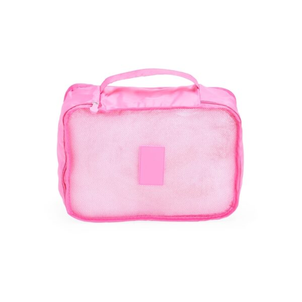 Necessaire Personalizada com personalização de logotipo de marca corporativa. Brinde personalizado exclusivo.