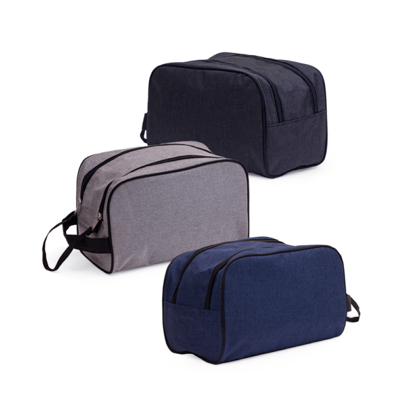 Necessaire Personalizada com logotipo de marca empresarial. Brinde personalizado inovador.
