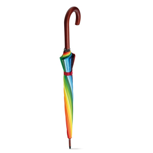 Guarda Chuva Personalizado com gravação de logotipo de marca corporativa. Brinde personalizado refinado.