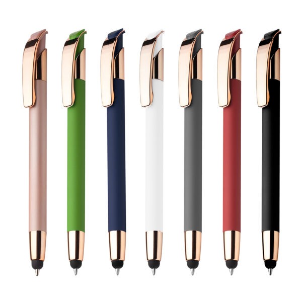 Caneta Personalizada com personalização de logotipo de marca empresarial. Excelente brinde para empresas.