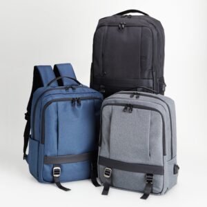 Mochila Personalizada com gravação de marca corporativa. Opção de brinde corporativo para empresas.
