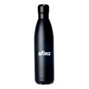 Garrafa Personalizada com gravação de logotipo de marca empresarial. Brinde personalizado refinado.