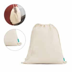 Mochila Saco Personalizada com gravação de marca corporativa. Opção de brinde personalizado para empresas.