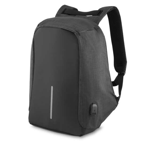 Mochila Personalizada com personalização de marca empresarial. Tipo de brindes para empresa.