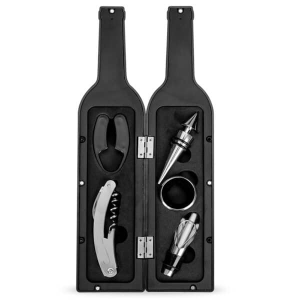 Kit Vinho Personalizado 5 Peças - Formato Garrafa - HUBZB-11870