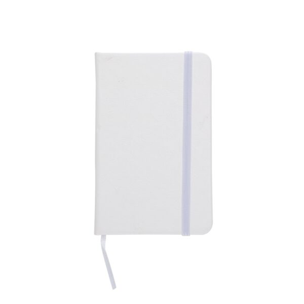 (14x8 cm) | Caderno Personalizado Tipo Moleskine - COM PAUTA - Couro Sintético - HUBZB-12595N - Image 3