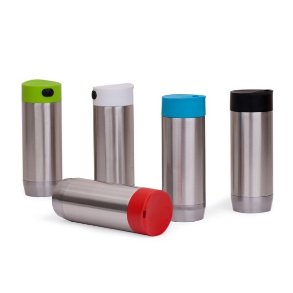 Copo térmico personalizado com gravação, elegante para brindes empresariais.