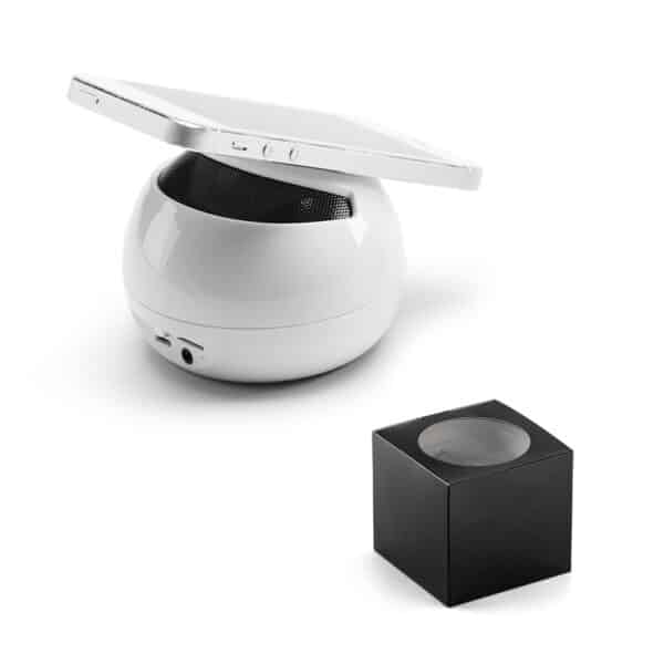 Caixa de Som Personalizada portátil c/ microfone e apoio p/ celular - HUBSP-57335