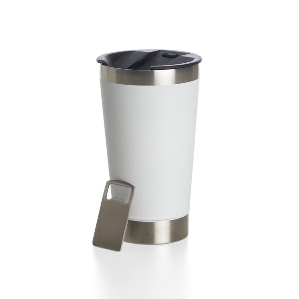 Copo térmico personalizado com logotipo, elegante brinde empresarial.