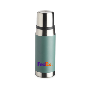 Garrafa Térmica Personalizada com logotipo de marca corporativa. Brinde corporativo exclusivo.
