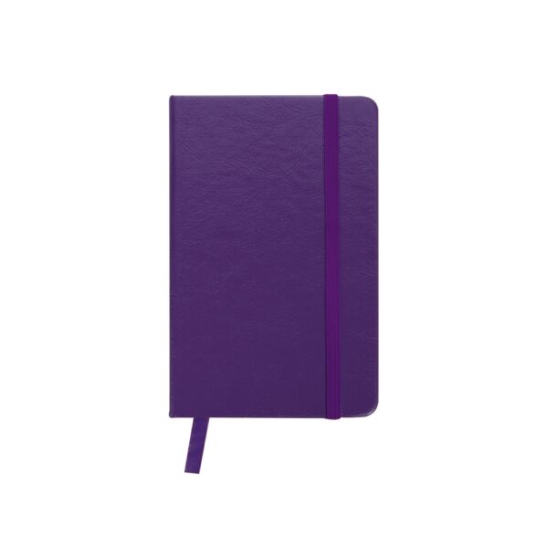 (14x8 cm) | Caderno Personalizado Tipo Moleskine - COM PAUTA - Couro Sintético - HUBZB-12595N - Image 7