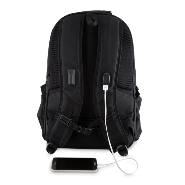 Mochila Personalizada com gravação de marca empresarial. Tipo de brindes para empresa.