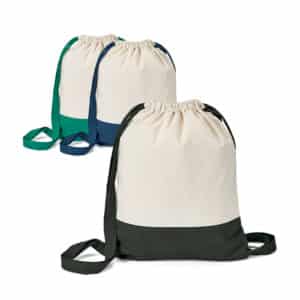 Mochila Saco Personalizada com logotipo de marca empresarial. Opção de brindes para empresa.