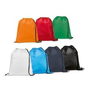 Mochila Saco Personalizada com logotipo de marca corporativa. Opção de brinde personalizado para empresas.