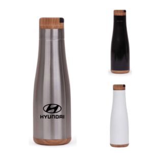 Garrafa Térmica Personalizada com gravação de logotipo de marca empresarial. Brinde corporativo especial.