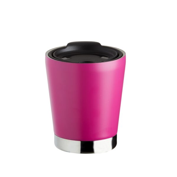 Copo térmico personalizado com logotipo, prático e elegante para brindes empresariais.
