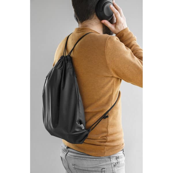 Mochila Saco Personalizada com gravação de marca empresarial. Opção de brinde personalizado para empresas.