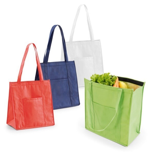 Sacola Térmica Personalizada com fechamento em velcro e bolso frontal - HUBSP-98410