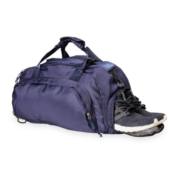 Bolsa de Viagem Personalizada com personalização de logotipo de marca corporativa. Ótimo brinde para empresas.