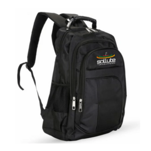 Mochila Personalizada com personalização de marca empresarial. Tipo de brinde personalizado para empresas.