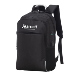 Mochila Personalizada com logotipo de marca corporativa. Tipo de brinde personalizado para empresas.
